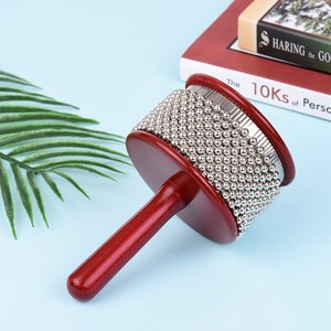 Cabasa-coctelera <span class=keywords><strong>de</strong></span> madera con cadena <span class=keywords><strong>de</strong></span> cuentas <span class=keywords><strong>de</strong></span> Metal y cilindro, instrumento Musical <span class=keywords><strong>de</strong></span> percusión para <span class=keywords><strong>banda</strong></span> <span class=keywords><strong>de</strong></span> niños, música, aula - Product Image 2