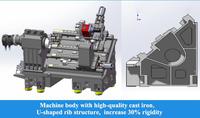SMTCL tour CNC haute rigidité HTC40S grande portée A2-8 broche Rail dur lit incliné tour CNC