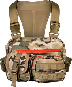 Échantillon gratuit pour hommes sac de poitrine tactique d'extérieur étanche sac à bandoulière de camouflage pour la course à pied style messager - Product Image 3