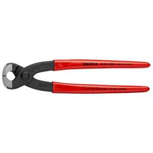 KNIPEX - 10 98 I220 Pince à oreilles pince noire atramentisée, tête polie, poignées plastifiées PINCE ET COUPE - Product Image 1