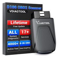 Máquina de Diagnóstico VDIAGTOOL D100 para Todos los Autos con Actualizaciones de por Vida, Escáner de Diagnóstico OBD2 para Todos los Vehículos