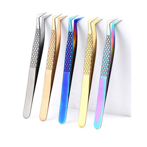Top Selling Lightweight Eyelash Tweezers With Comfortable Grip Custom Made Multi Color <b>Cheap</b> Price Eyelash <b>Extension</b> Tweezers - Product Image 1