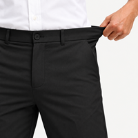 Pantalon de golf thermique décontracté à jambe droite et fermeture éclair conique, éco-responsable, pour hommes, avec logo personnalisé pour golfeurs