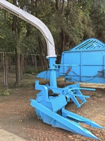 Moissonneuse-batteuse à maïs à quatre rangs entraînée par tracteur pour l'ensilage, haute performance et efficacité élevée pour le bétail