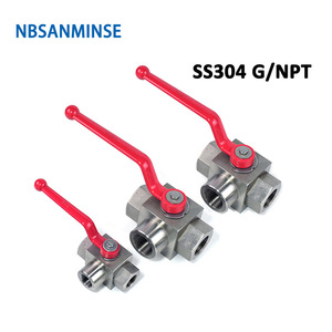 KHB3K บอลวาล์วสแตนเลส 1 นิ้ว G NPT เกลียวสำหรับน้ำ น้ำมัน ไฮดรอลิกแรงดันสูง - Product Image 3