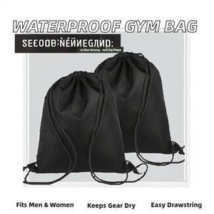 Bolsa de Gimnasio Pequeña de Nylon Marrón para Mujer, Ideal para Eventos, Viajes, Deportes, Fitness, con Cordón, 60 cm, Unisex, para Balones, Escuela, Morado - Product Image 2