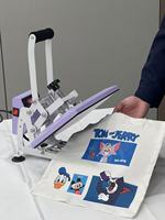 23x30 Printer tekan panas portabel mesin Flatbed A4 semi-otomatis untuk bisnis kecil untuk kaus mug piring baru