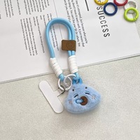 Cordon de téléphone et porte-clés en peluche Capybara dessin animé, bracelet tressé à la main pour téléphone portable Modèle 2614
