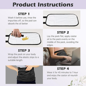 Castor Oil Pack Waist Wrap for Liver Detox Reusable Castor Oil <b>Compress</b> Highly Absorbent Anti Oil Leak Castor Oil Neck Wrap - Product Image 5