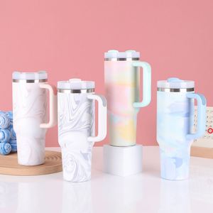 3D Printed 40oz Stainless Steel Insulated <b>Cup</b> with <b>Large</b> Capacity Handle, Car <b>Cup</b>, Beverage <b>Cup</b>, Straw <b>Cup</b> - Product Image 1