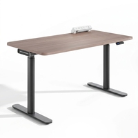 Bureau électrique réglable style scandinave avec charge USB Type-C, coins arrondis sécurisés, armoire de rangement métallique assortie pour chambre moderne