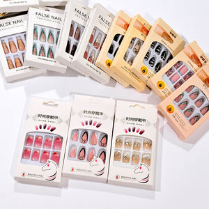 24 Uds. De ataúd de almendra de Ballet largo, prensa corta falsa en <span class=keywords><strong>uñas</strong></span>, <span class=keywords><strong>uñas</strong></span> postizas de <span class=keywords><strong>Navidad</strong></span>, cubierta completa, diamantes acrílicos, suministros para <span class=keywords><strong>uñas</strong></span> - Product Image 1