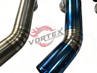 Vortex Titanium 1.2mm Tebal Downpipe Mewah Universal Knalpot M340i M440i M240i B58 G20 G22 G28 G42 2019-2025 Katup OEM Halus