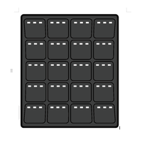 Clavier CAN Bus à 20 boutons, indice d'étanchéité IP67, clavier en silicone pour camion compacteur de déchets avec symbole personnalisé 9-36V DL-KB20Q