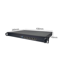 Enrutador de servidor en rack 1U 8 puertos de red LAN Gigabit Gbe 4*10G SFP Intel Core E5 V3/V4 CPU compatible con Ikuai ROS PFsense VPN