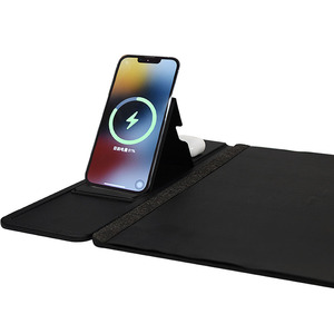Alfombrilla de Carga Inalámbrica 3 en 1 de 15W, Desmontable, de Doble Capa, Magnética, para Escritorio, con Soporte para Teléfono, Compatible con iPhone, Watch y AirPods - Product Image 4