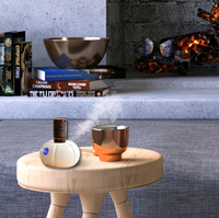 Diffuseur d'huiles essentielles USB mini en forme de citrouille, diffuseur de parfum sans flamme longue durée pour usage intérieur