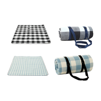 Tapis de pique-nique rectangulaire portable pliable INature, imperméable, en matériau composite personnalisé, avec pompe à air externe