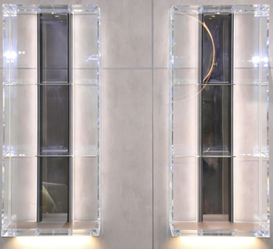 ZYTH Modern LED Işıklı Alüminyum ve Cam Şarap Dolabı, Şarap Mahzeni ve Mutfak Duvar Tipi Ev Bar Depolaması için - Product Image 6