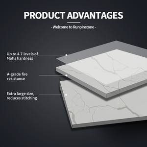 Runpin calacatta nhà bếp hiện đại phòng tắm thạch anh Countertop cho phòng khách Tính năng tường khách sạn nhà hàng thương mại Thiết kế không gian - Product Image 2