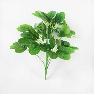 A15 fogliame sempreverde paesaggio esterno decorativo ornamentale piante artificiali all'ingrosso 9 teste schefflera octophylla foglie