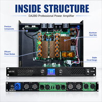 Amplificateur numérique double canal 800W avec écran d'affichage, amplificateur de puissance audio professionnel pour sonorisation de scène et enceintes PA