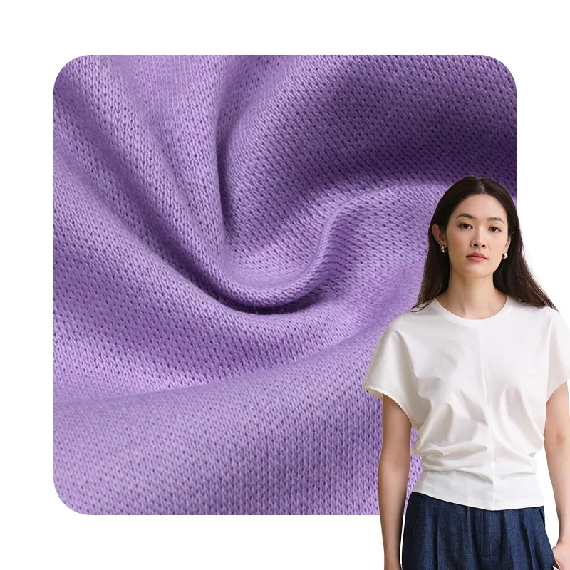 3265A # Camicie in maglia singola traspirante a peso medio intimo abbigliamento da notte artigianale 100% tessuto di cotone a fiocco lungo