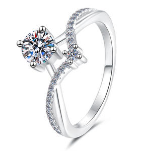 <span class=keywords><strong>Anello</strong></span> in Argento Sterling 925 Stile Punk con Corona da Principessa, Fascia con Gemme CZ, Taglio Ovale, Placcato in Rodio per Matrimoni e Feste - Product Image 3