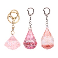 Promotion tortue poisson goutte d'eau diamant aqua rose liquide porte-clés