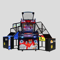 Machine de jeu d'arcade de basket-ball à jetons d'intérieur commerciale