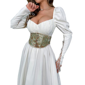 Haut <span class=keywords><strong>corset</strong></span> à motifs jacquard avec boucle avant <span class=keywords><strong>Sous</strong></span>-<span class=keywords><strong>vêtement</strong></span> amincissant vintage inspiré de la cour - Product Image 5