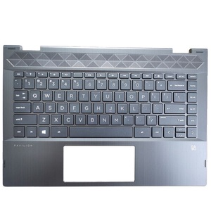 Teclado Con Panel Táctil Y Estuche Inferior Para HP Pavilion 17-BY17-CA, 17Z-CA, 17T-BY - Color Plata/Gris