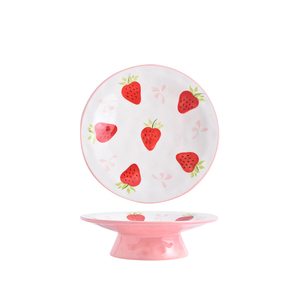 En gros Chinois Glaçure <span class=keywords><strong>Vaisselle</strong></span> <span class=keywords><strong>Pas</strong></span> <span class=keywords><strong>Cher</strong></span> Motif Fraise ensemble de <span class=keywords><strong>Vaisselle</strong></span> En Céramique - Product Image 5