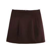 Ensemble de travail pour femmes Mini jupe courte en toile européenne et américaine avec pantalon seau décontracté Nouveau style de printemps pour un usage quotidien
