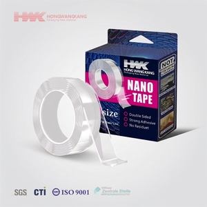 Cinta adhesiva ecológica personalizada de fábrica HWK impermeable Nano de doble cara lavable sin residuos acrílicos en <span class=keywords><strong>ambos</strong></span> <span class=keywords><strong>lados</strong></span> - Product Image 1