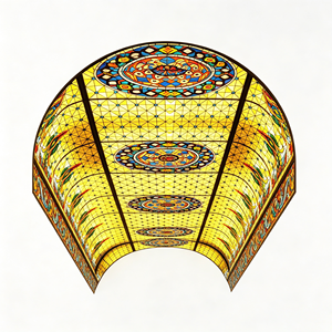 Vitrales Personalizados con Diseño de Catedral para Techo, Estilo Europeo Vintage, Duraderos, para Comedor, Sala de Estar, Vestíbulo de Hotel - Product Image 5