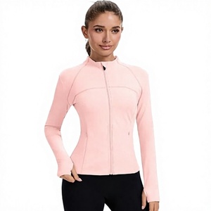 Women's <b>Black</b> <b>Long</b> <b>Sleeve</b> Fitted Zip Front Sports <b>Bodysuit</b> with Polyester and Solid Color Design No Packaging - Product Image 1