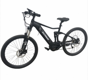 New Electric Mountain <b>Bike</b> with Full Suspension 12 Speed Aluminum <b>Frame</b> Rear Hub Motor Lithium Battery Rear Carrier - Product Image 1
