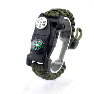 Whistle LED light Clip <span class=keywords><strong>cacciavite</strong></span> ad ago, termometro, lama, <span class=keywords><strong>bussola</strong></span> braccialetto di sopravvivenza di emergenza - Product Image 4