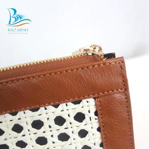 Bolso de mano de cuero con correas de ratán para mujer, Cartera de lujo a la moda, de fabricante, 2023 - Product Image 5