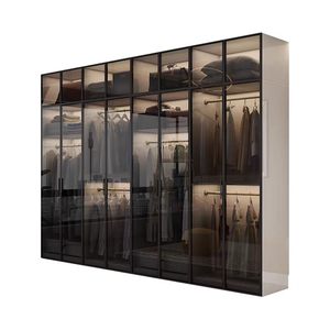 <span class=keywords><strong>Armoire</strong></span> sur mesure pour chambre à coucher, <span class=keywords><strong>armoire</strong></span> en bois élégante de haute qualité, <span class=keywords><strong>armoire</strong></span> haute avec porte en verre - Product Image 2