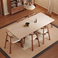 Table à manger rectangulaire de style médiéval, en dalle de pierre antique, assemblée, pour restaurant, mobilier de salle à manger, nouveau style 2026