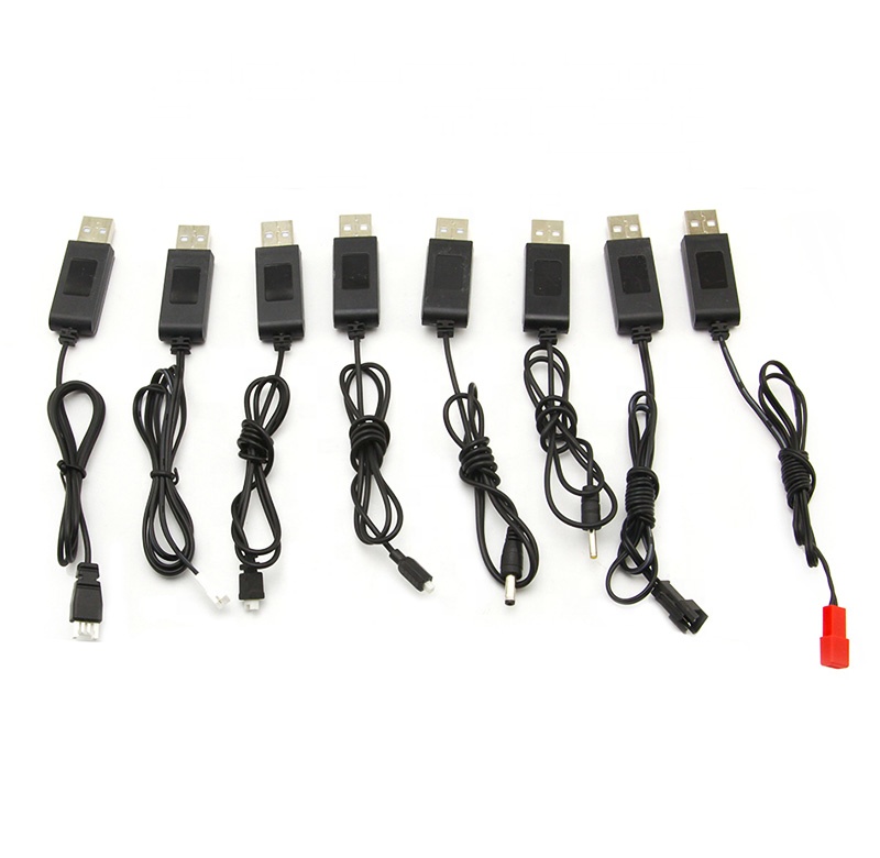 3.7V 배터리 USB 충전기 500mA SM JST 2P 로시 MX2.0 3.5 2.5 1.25 PH2.0 XH2.54 RC 헬리콥터 쿼드 콥터 자동차 예비 부품