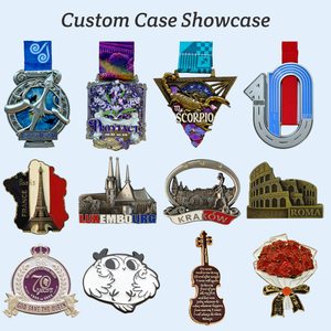 Broche personnalisée en émail souple, épinglette en métal Bajji, broche amusante <span class=keywords><strong>de</strong></span> dessin animé, vie marine, badge rond - Product Image 2