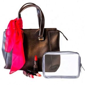 Personalized Logo Women <b>Transparent</b> Clear Pouches PVC Toiletry <b>Makeup</b> Cosmetic <b>Bag</b> With Zipper - Product Image 5