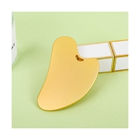 Grattoir en métal argenté et doré HZ, planche de massage Gua Sha, logo personnalisé, outil de massage facial, acier inoxydable Gua Sha
