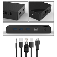 Precio de fábrica N100 Mini PC portátil de bajo consumo de energía pequeño volumen compatible con 12V2.5A bancos de energía conectados 16GB Video SSD