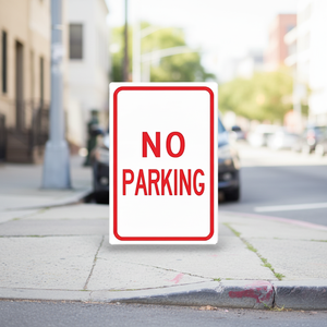 <span class=keywords><strong>Panneau</strong></span> d'interdiction de stationnement personnalisé en aluminium durable pour usage intérieur et extérieur - Texte personnalisé avec votre logo - Product Image 6