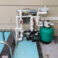 Fabricants d'EMAUX Guangzhou Ensembles complets d'équipement de piscine comprenant une pompe filtrante et une chaise de sauveteur en fibre de verre