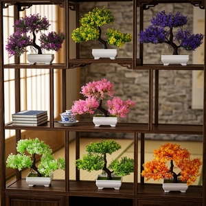 Bonsái Artificial de <span class=keywords><strong>Pino</strong></span> en Maceta Decorativa Ecológica de 20 cm para Sala de Estar, Decoración de Jardín Zen - Product Image 1